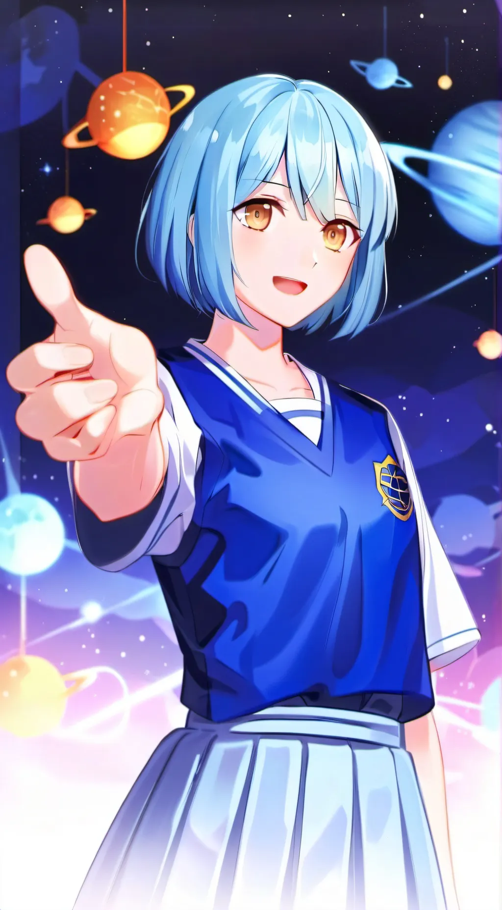 ai character: Earth Chan  background
