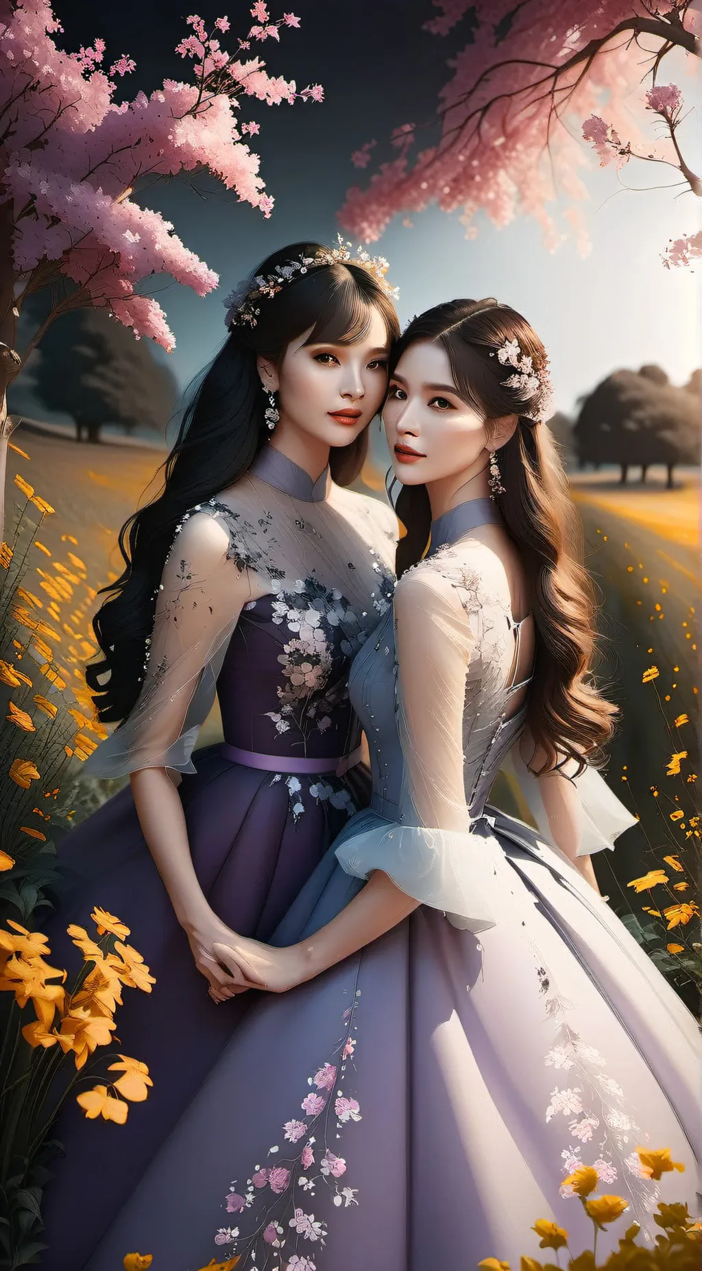 ai character: Ophelia & Heather background