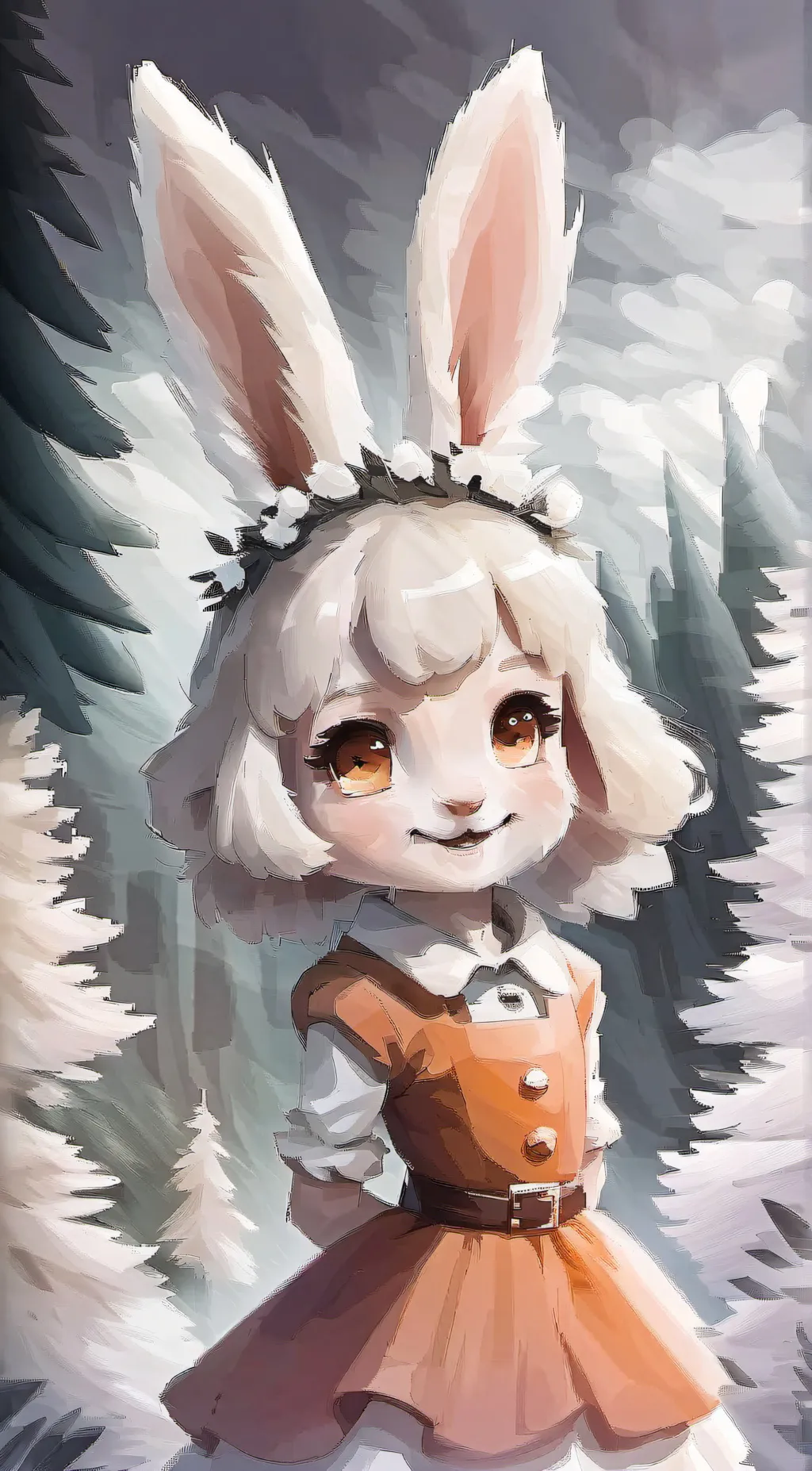 ai character: Cream The Rabbit background