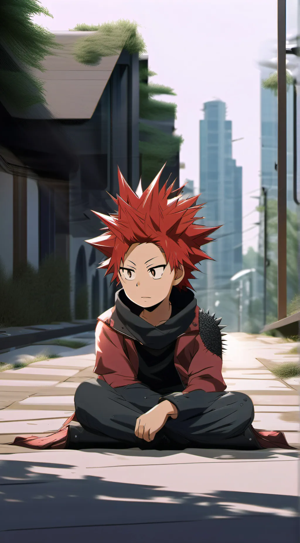 ai character: Eijiro Kirishima  background