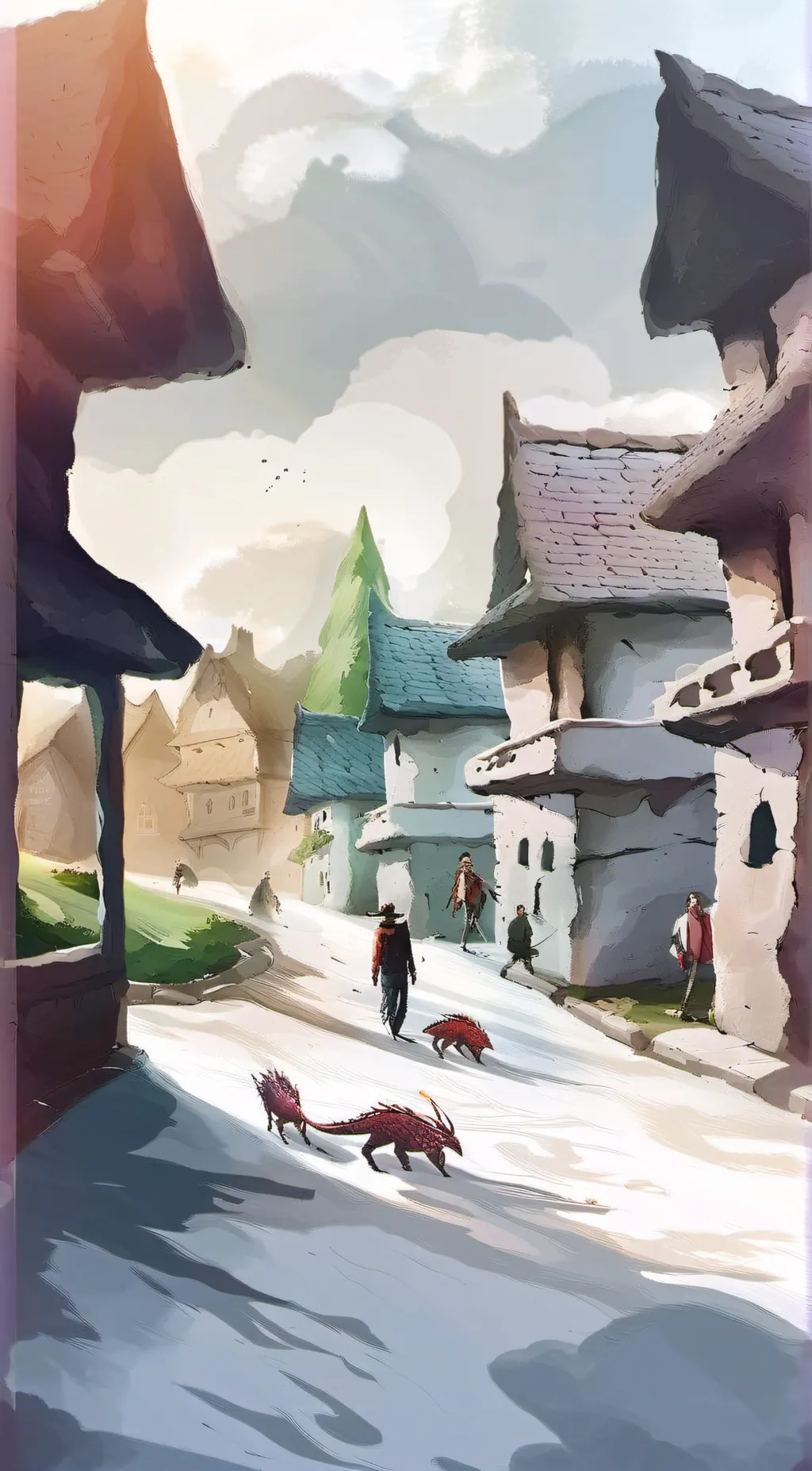 ai character: Street animal background