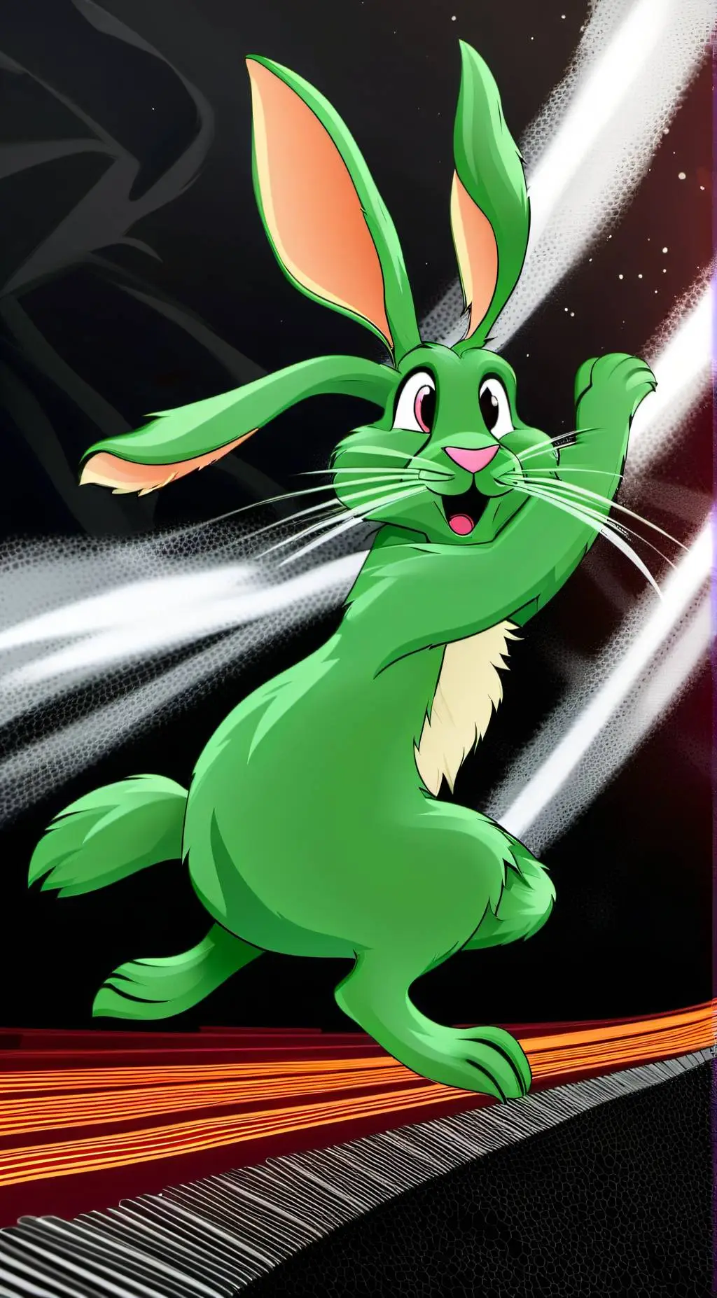 ai character: hoppy hopscotch  background