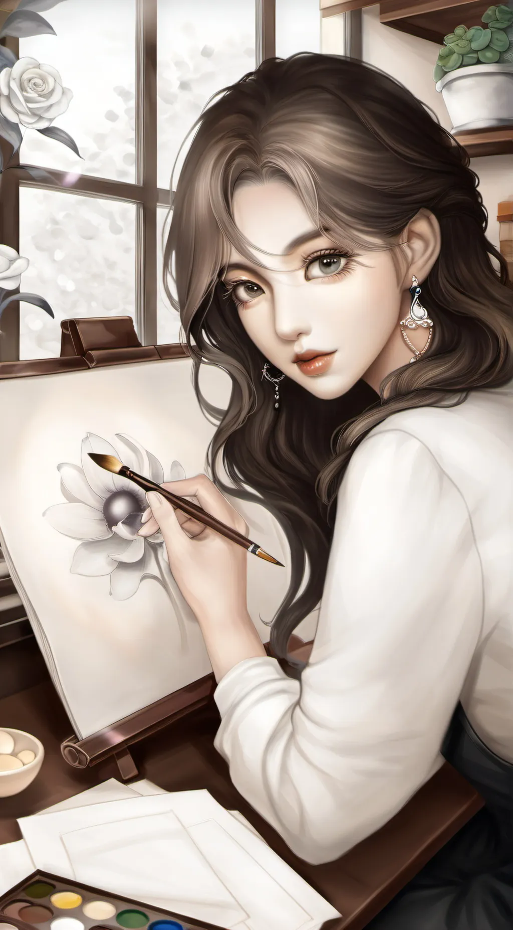 ai character: Ebony  background