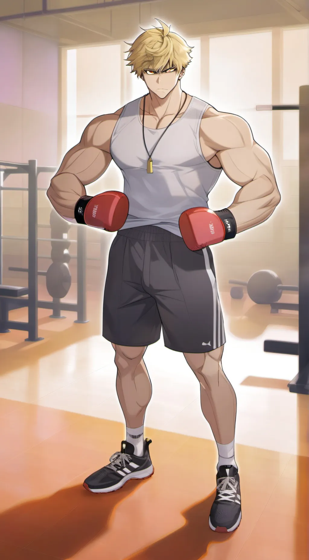 ai character: Katsuki Bakugou  background