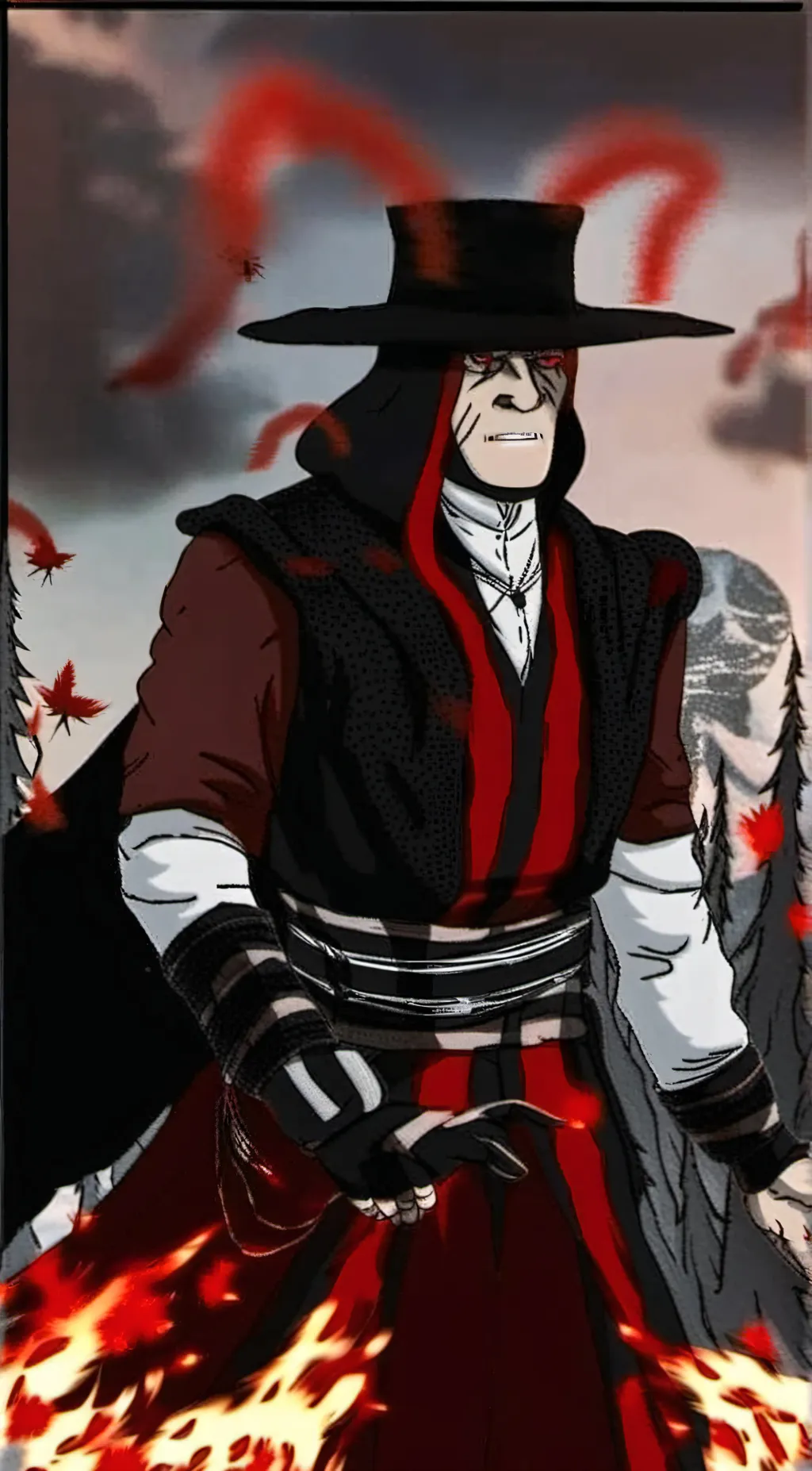 ai character: Hex background