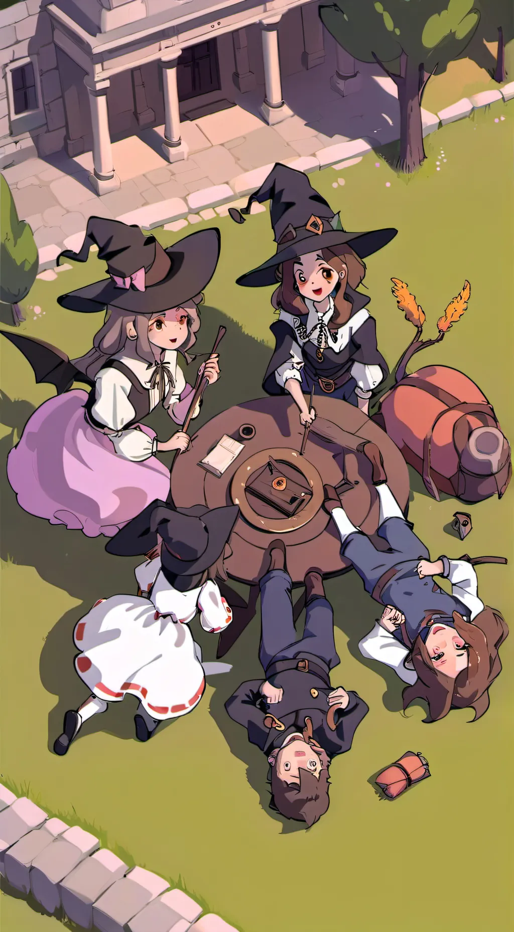 ai character: summer camp island background