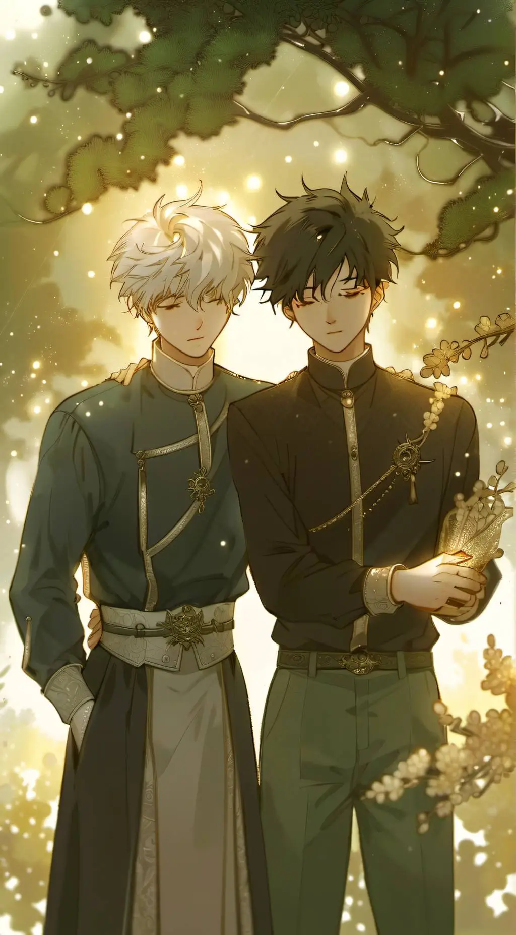 ai character: bakugo & deku background