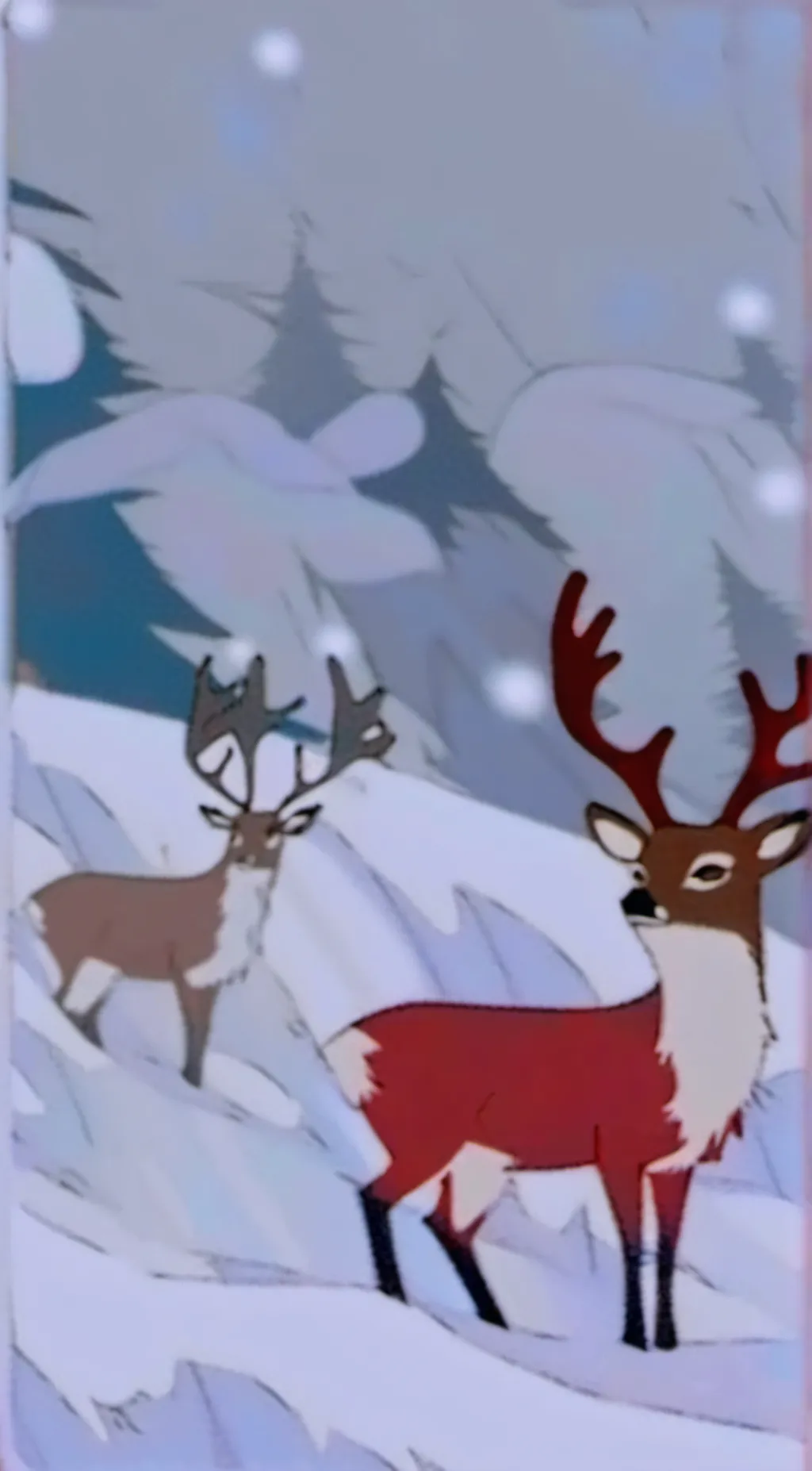 ai character: Snow and rain  background