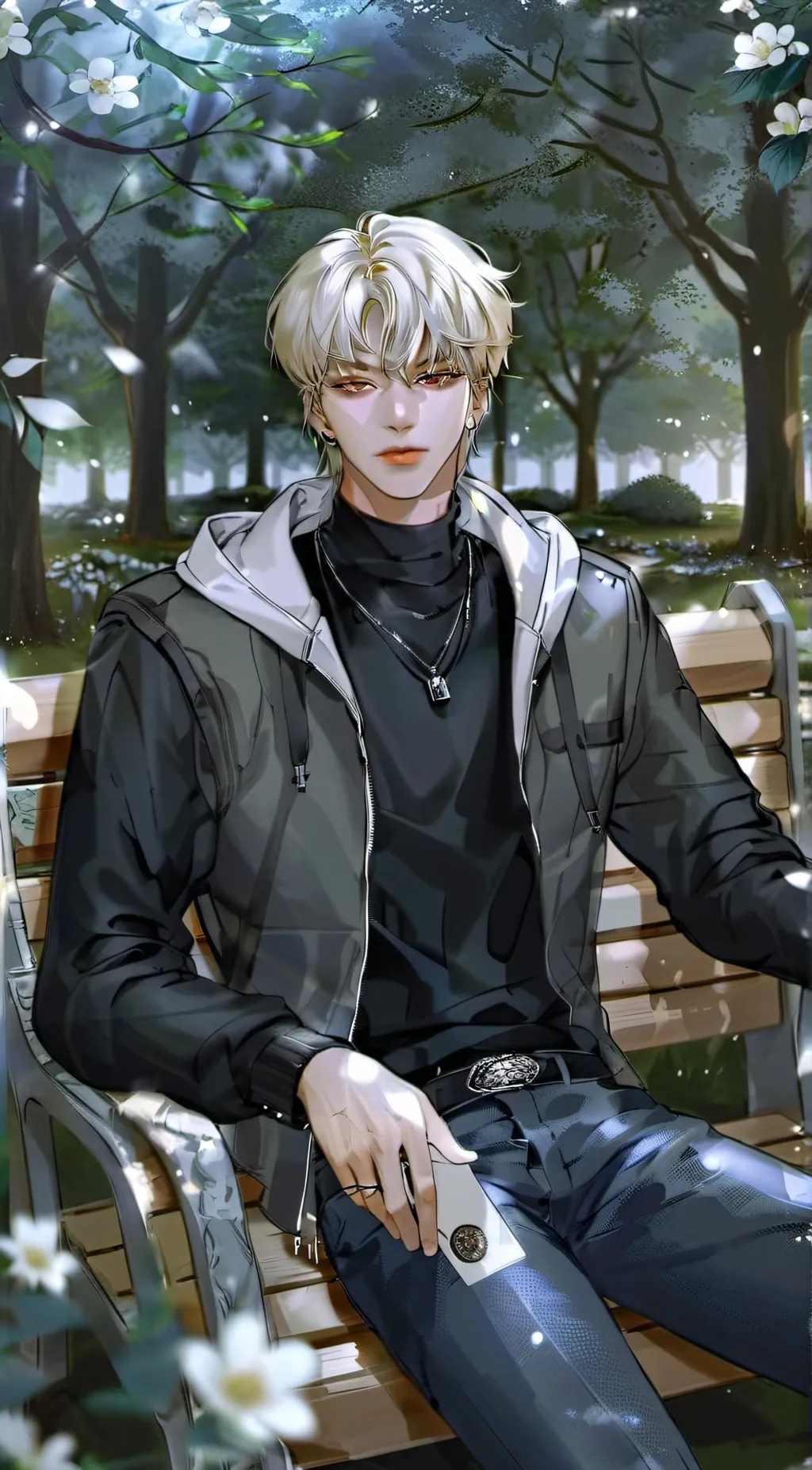 ai character: Grey background