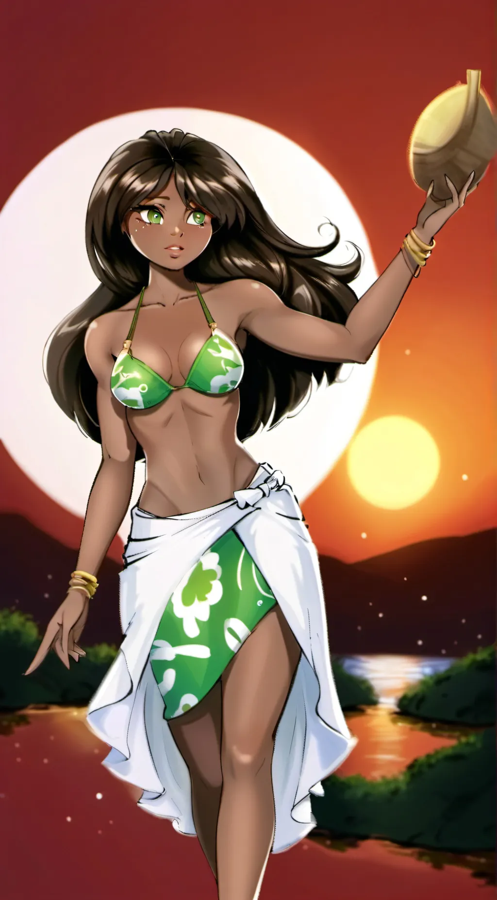 ai character: Amber background