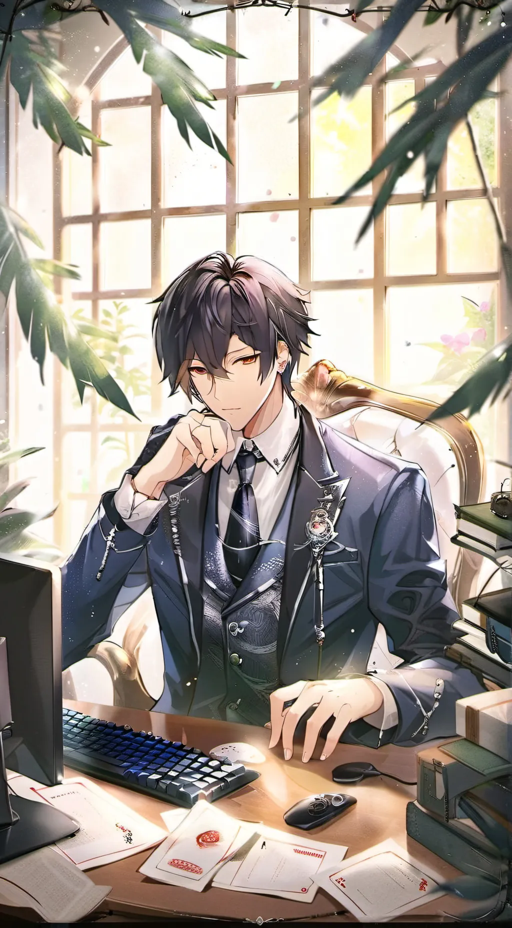 ai character: lesumaki background