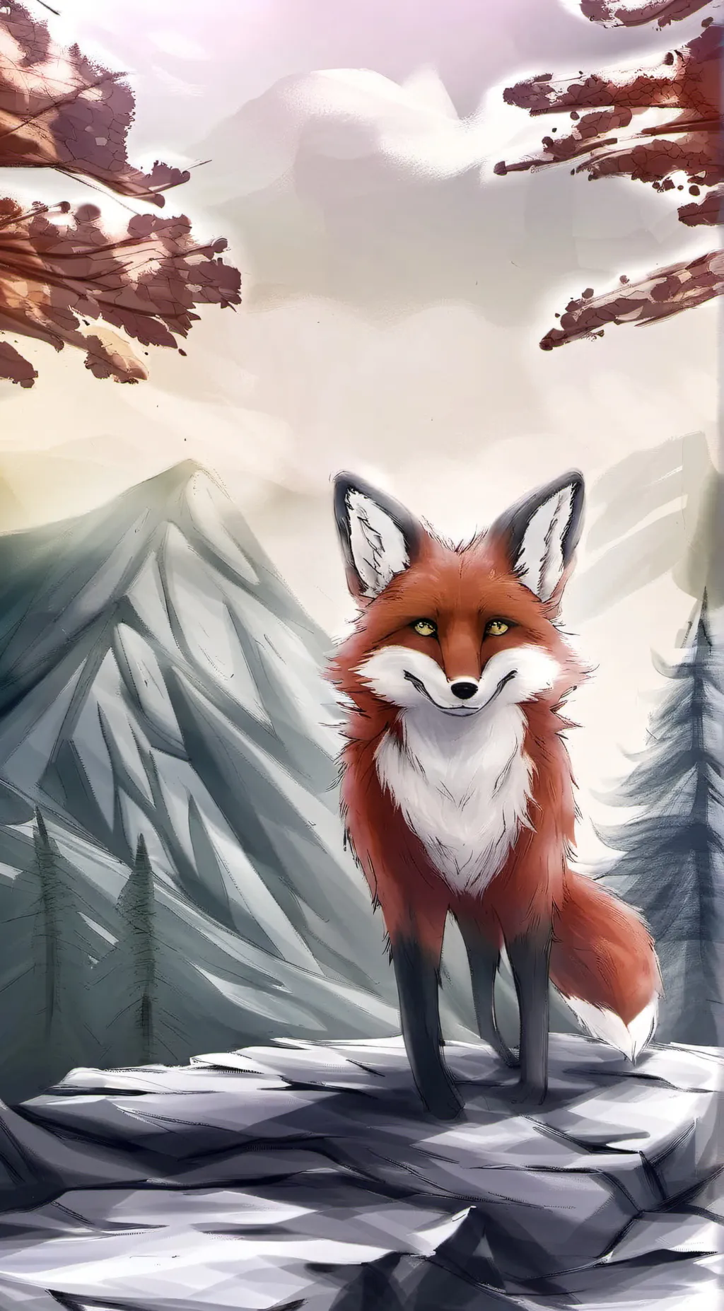 ai character: Vixie Fox  background