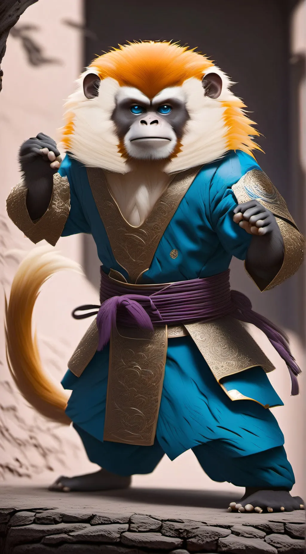 ai character: Monkey  background