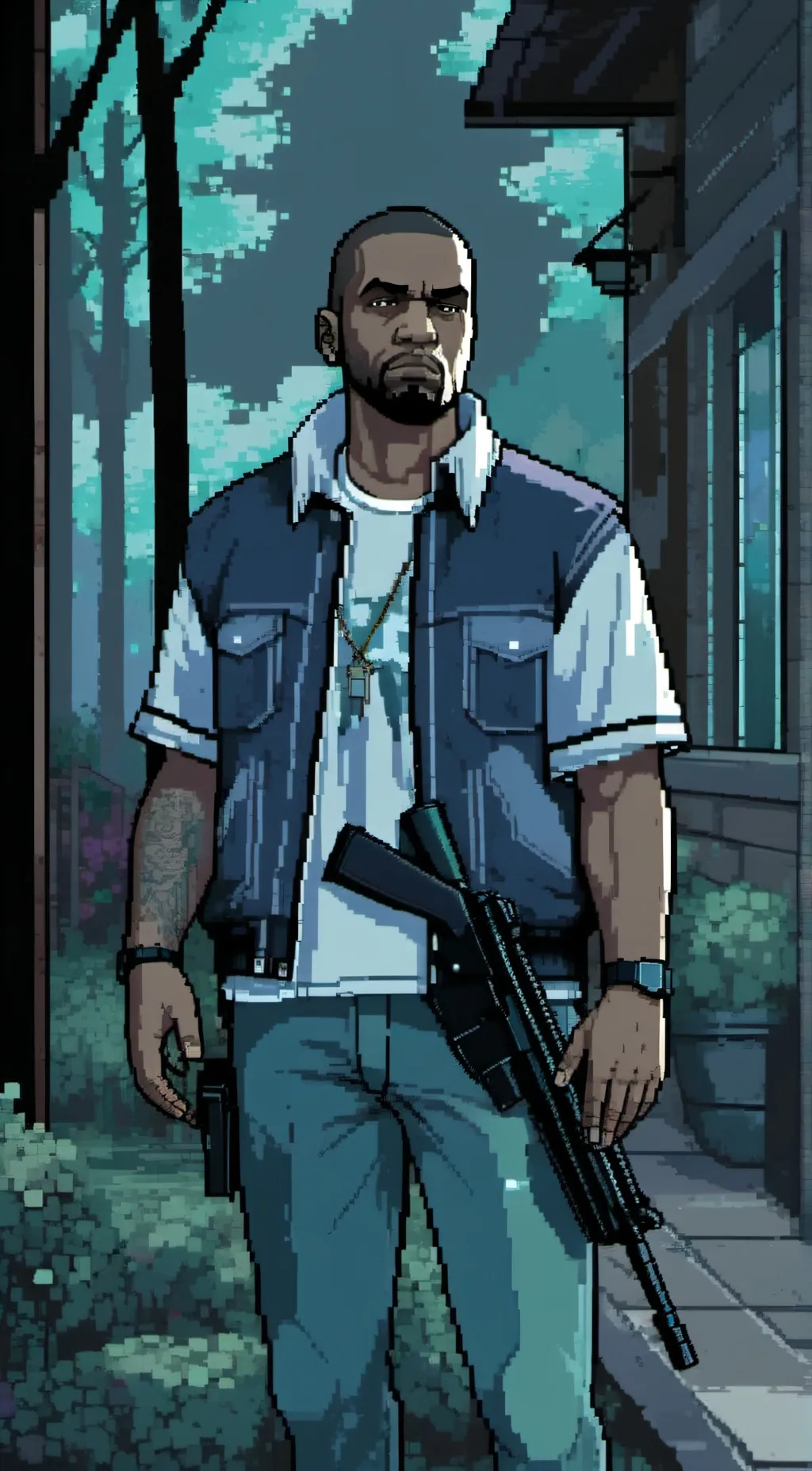 ai character: Franklin gta v background