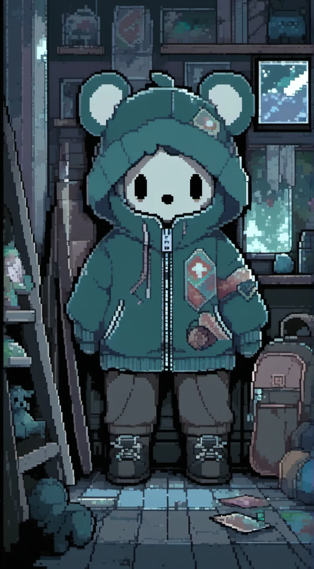 ai character: 🧸 squeaky 🧸 background