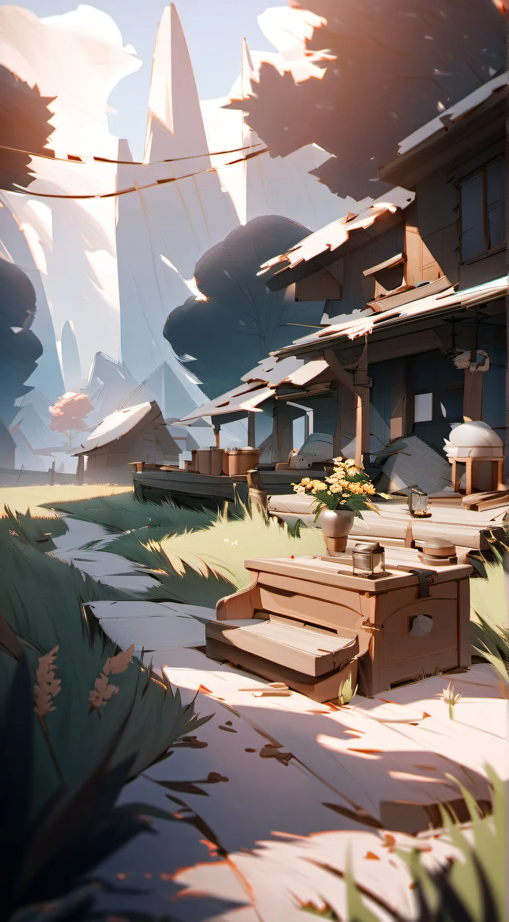 ai character: grass 💀 background