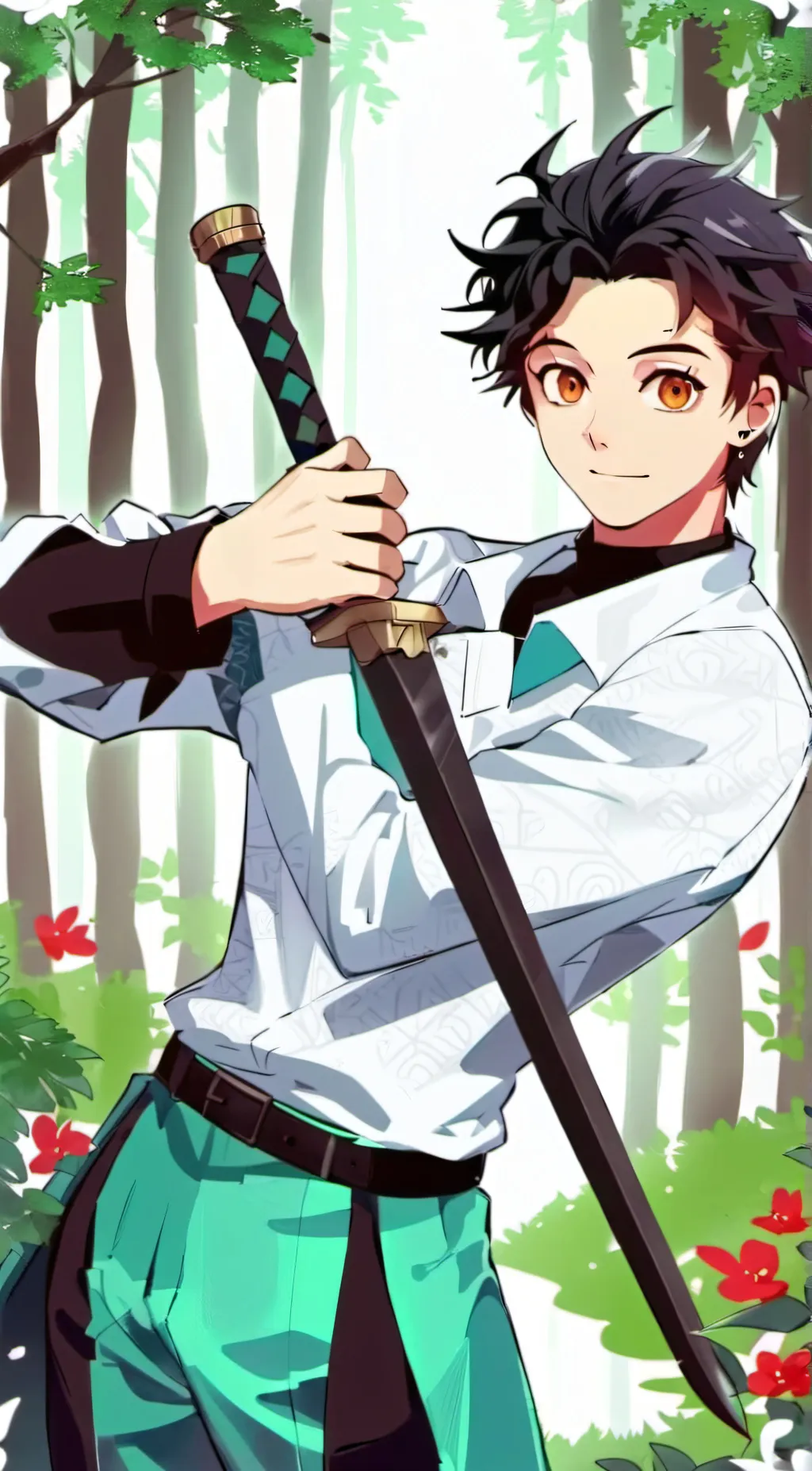 ai character: Demon Slayer  background