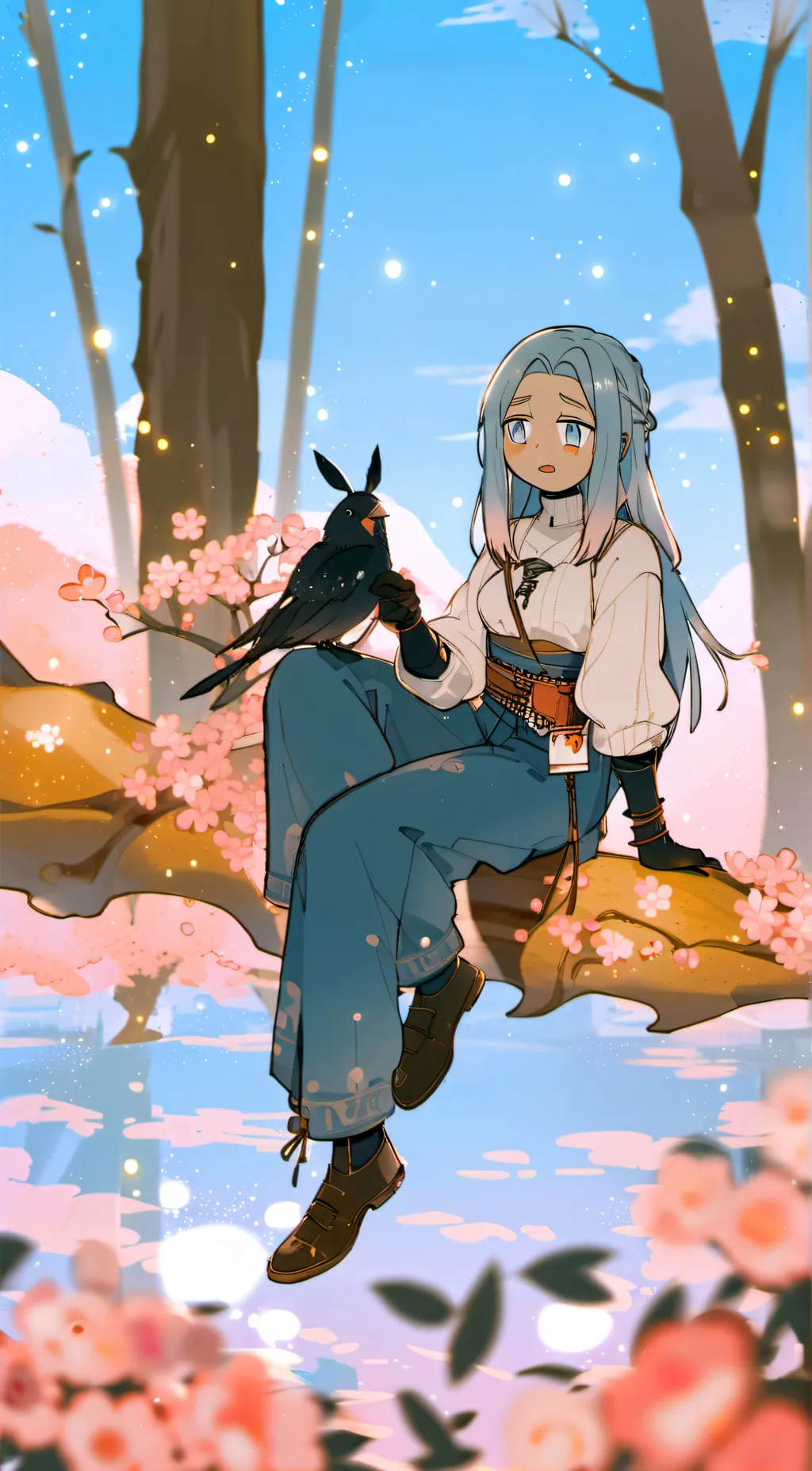 ai character: Silent beauty background