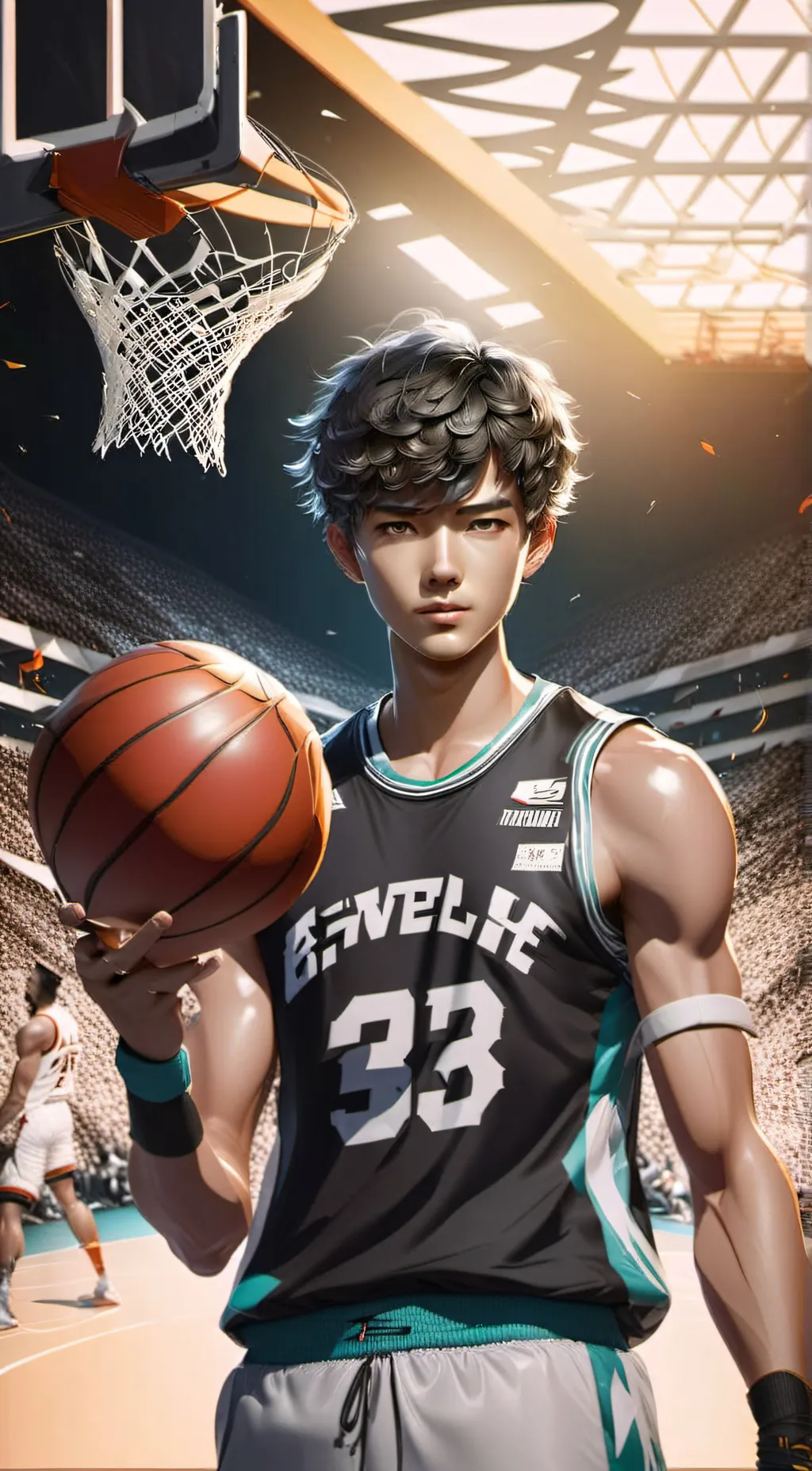 ai character: 🏀*Lewis*🏀 background