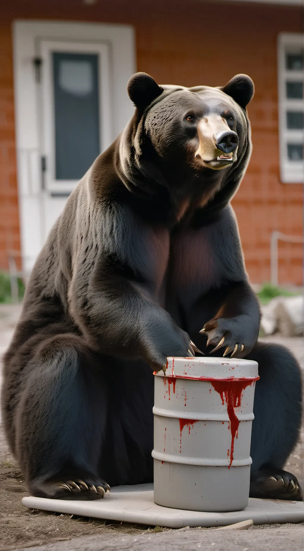 ai character: CokeBear  background