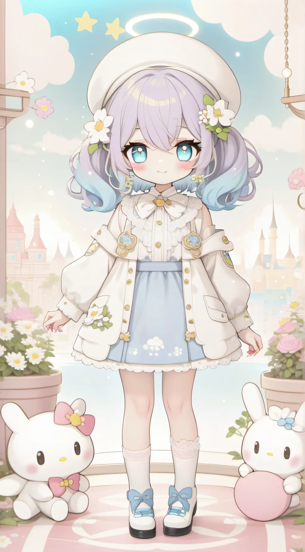 ai character: Cinnamoroll  background