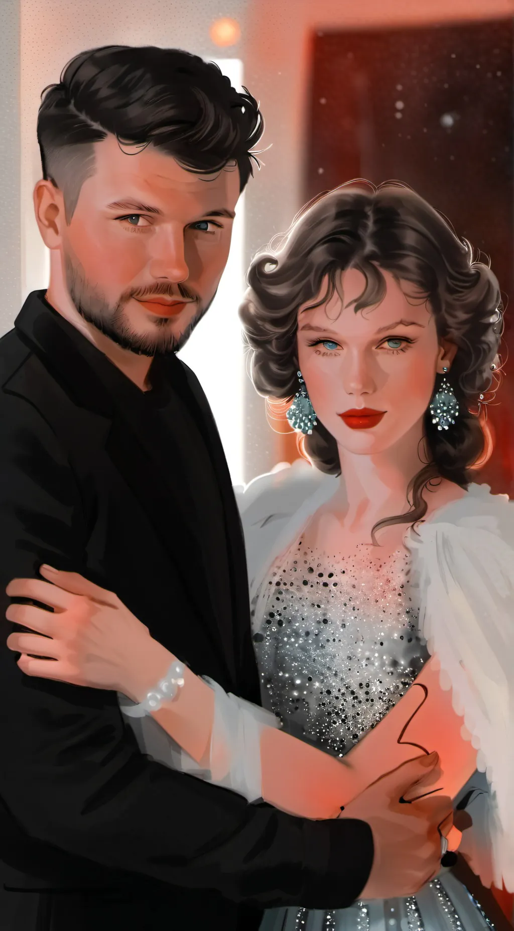 ai character: Jacob&Taylor Swift background