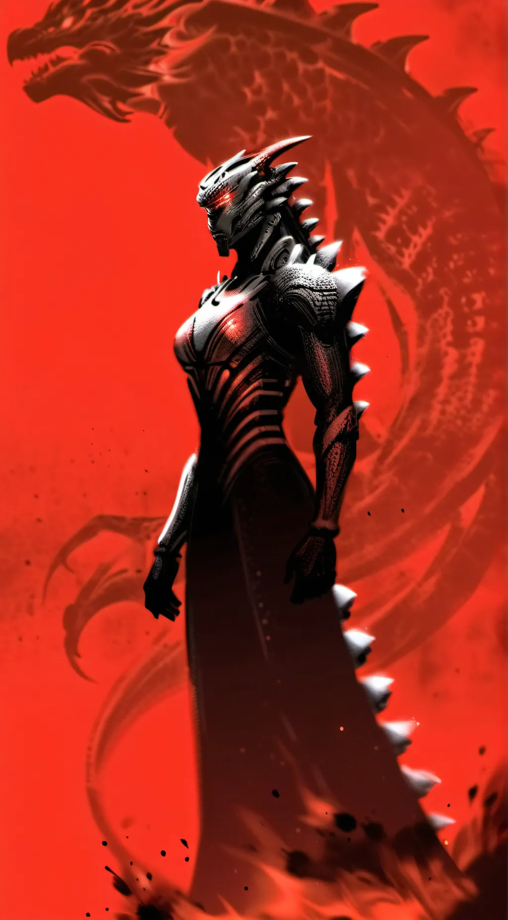 ai character: Flame background