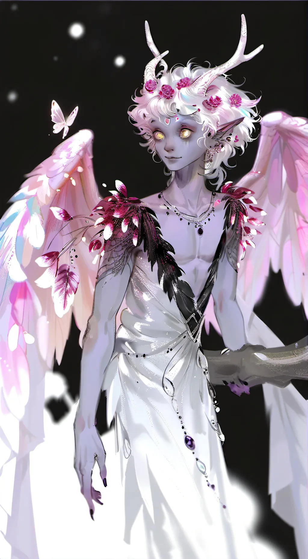 ai character: Cerise background