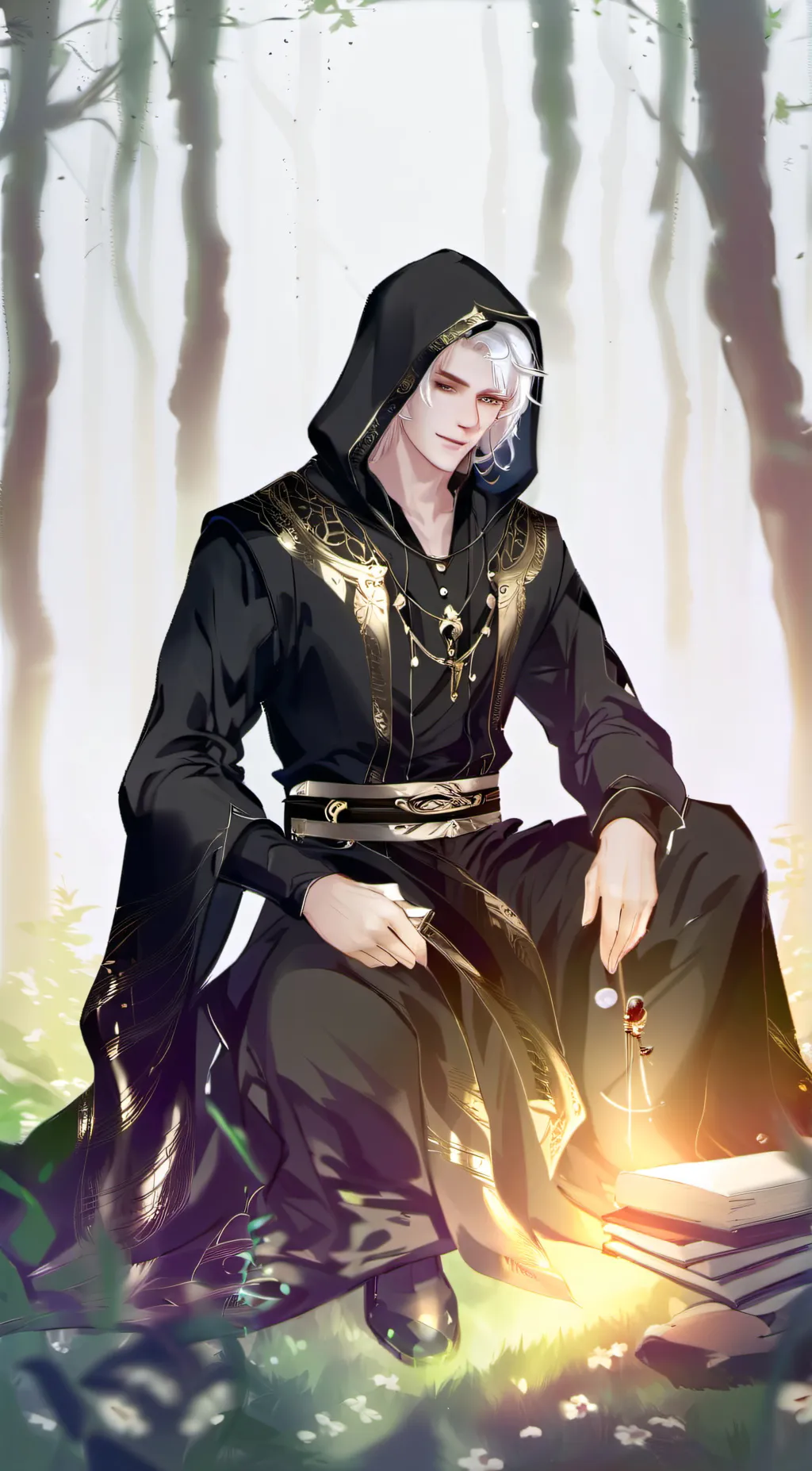 ai character: Dark summoner  background