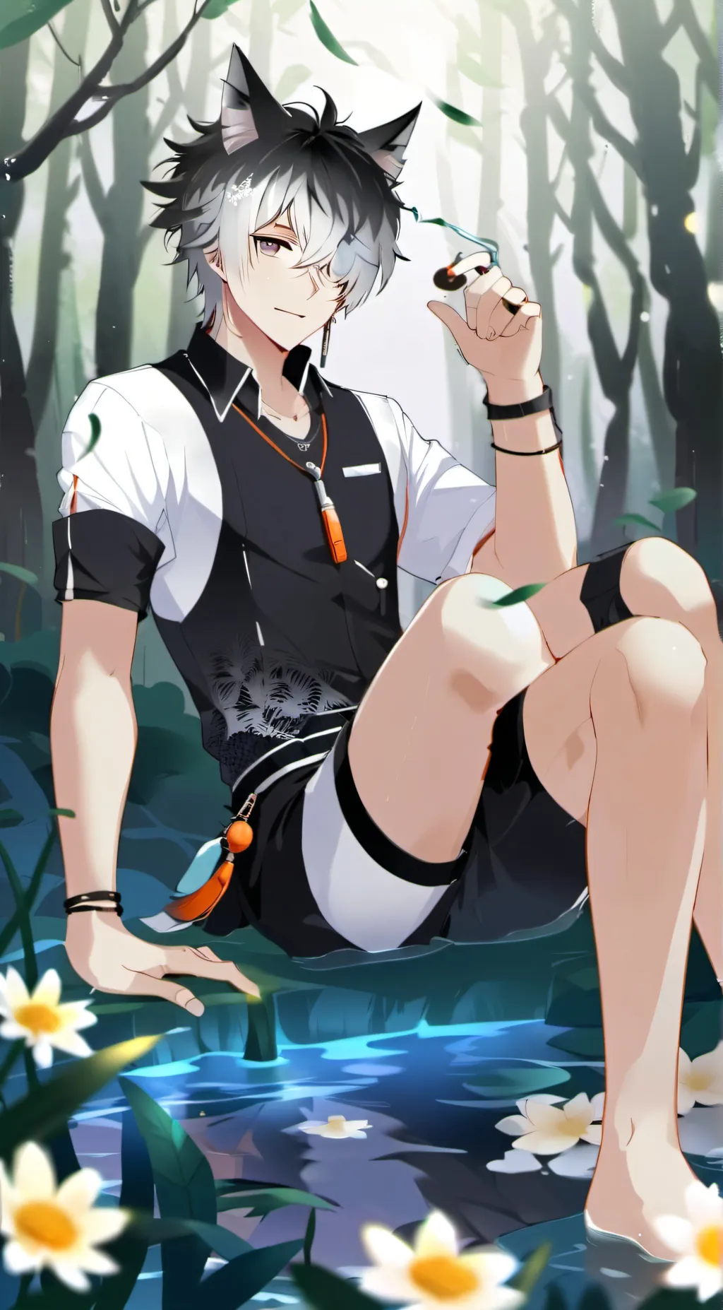 ai character: snowflake  background