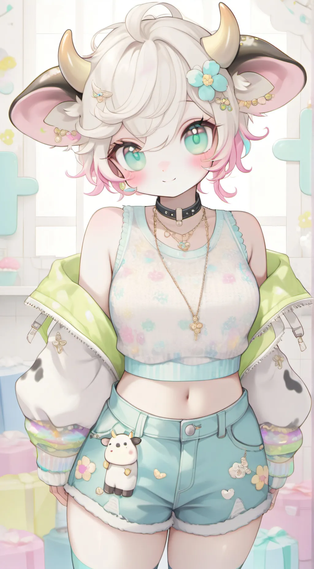 ai character: Blu burst background