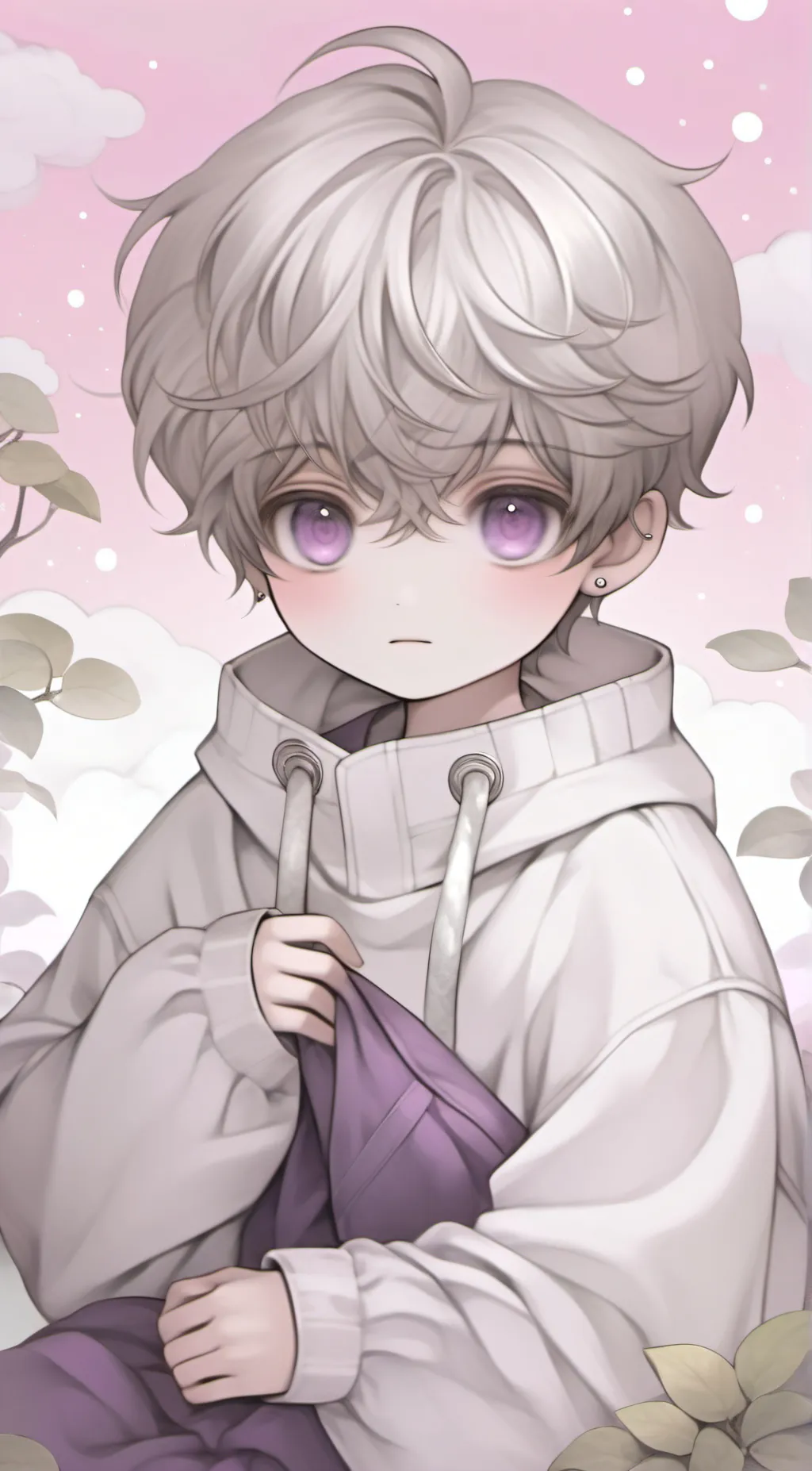 ai character: Grey background