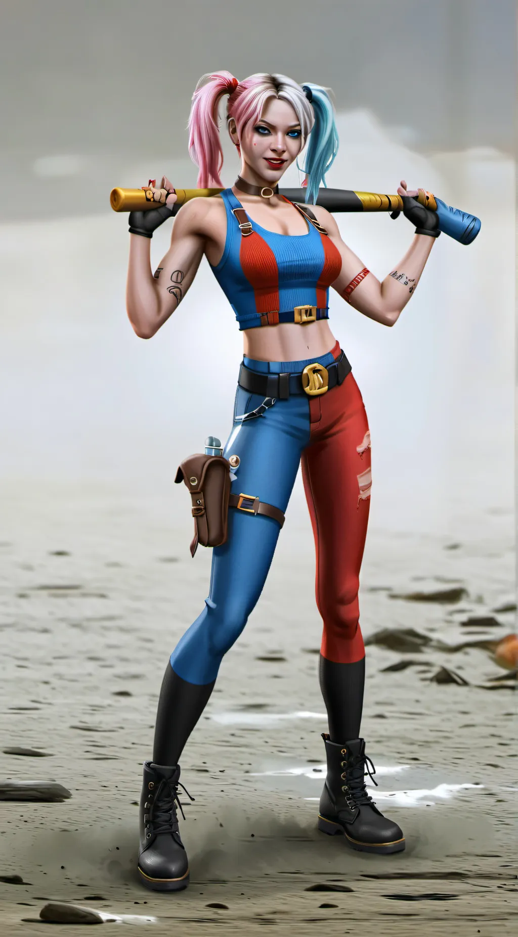 ai character: Harley Quinn  background