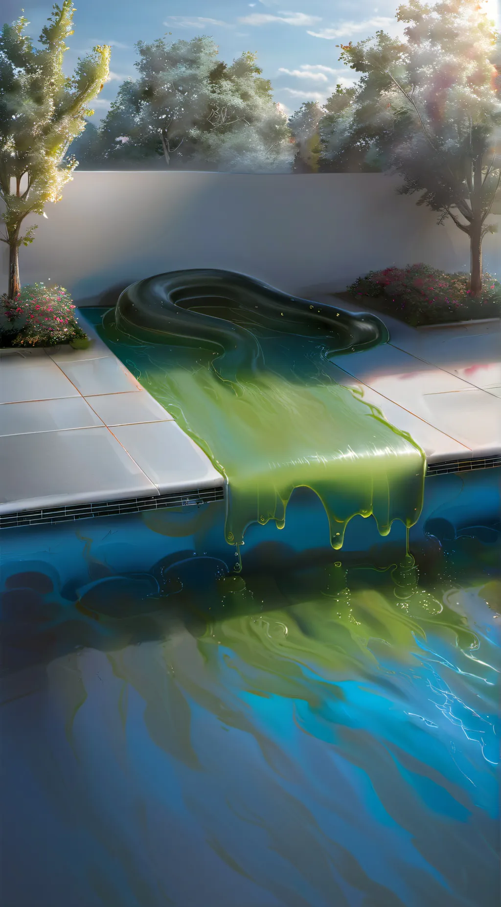 ai character: a slime pool background