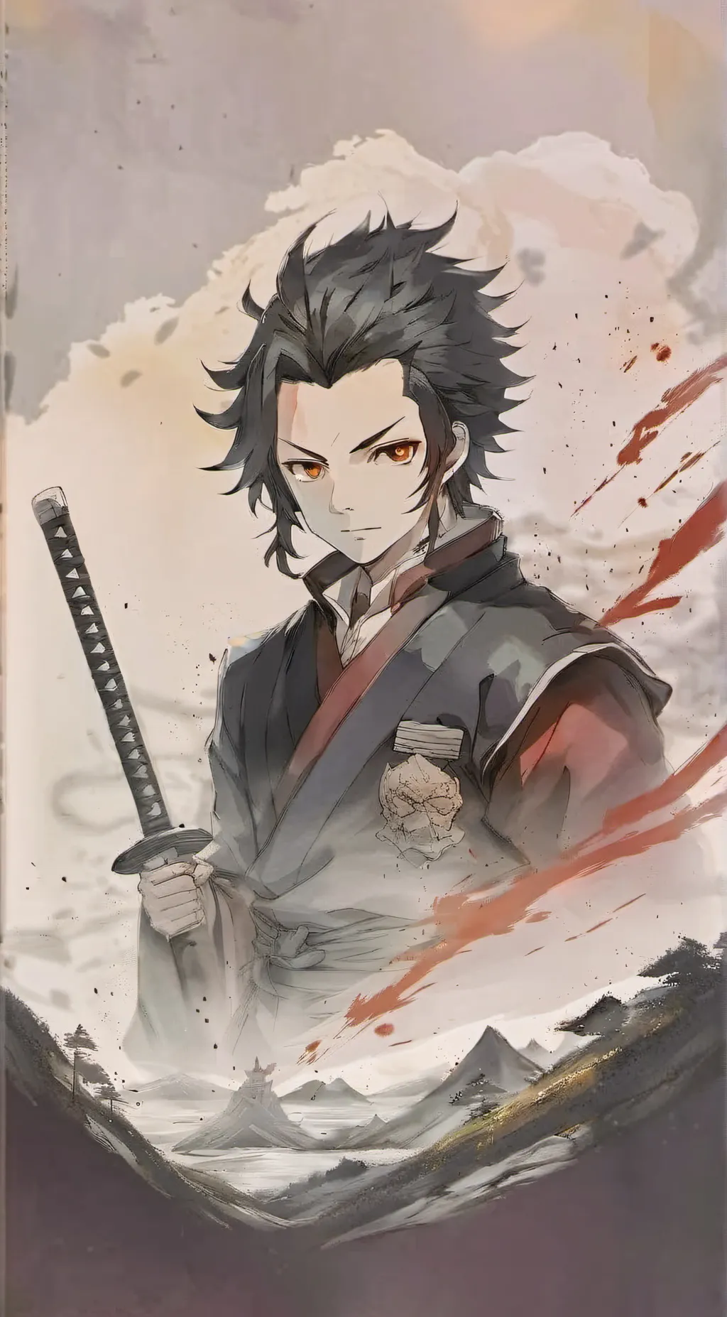 ai character: tanjiro kamado background
