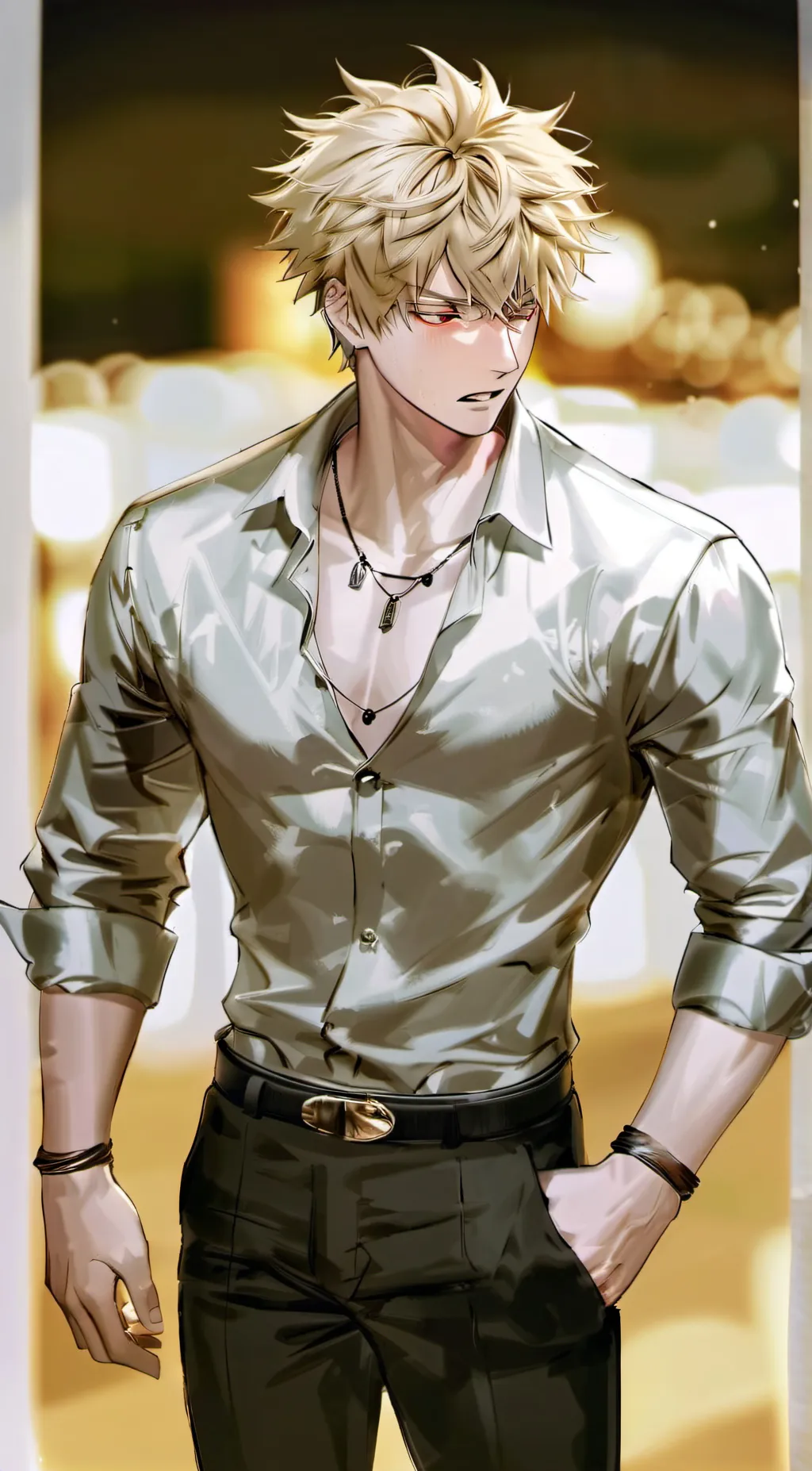 ai character: Katsuki Bakugo background