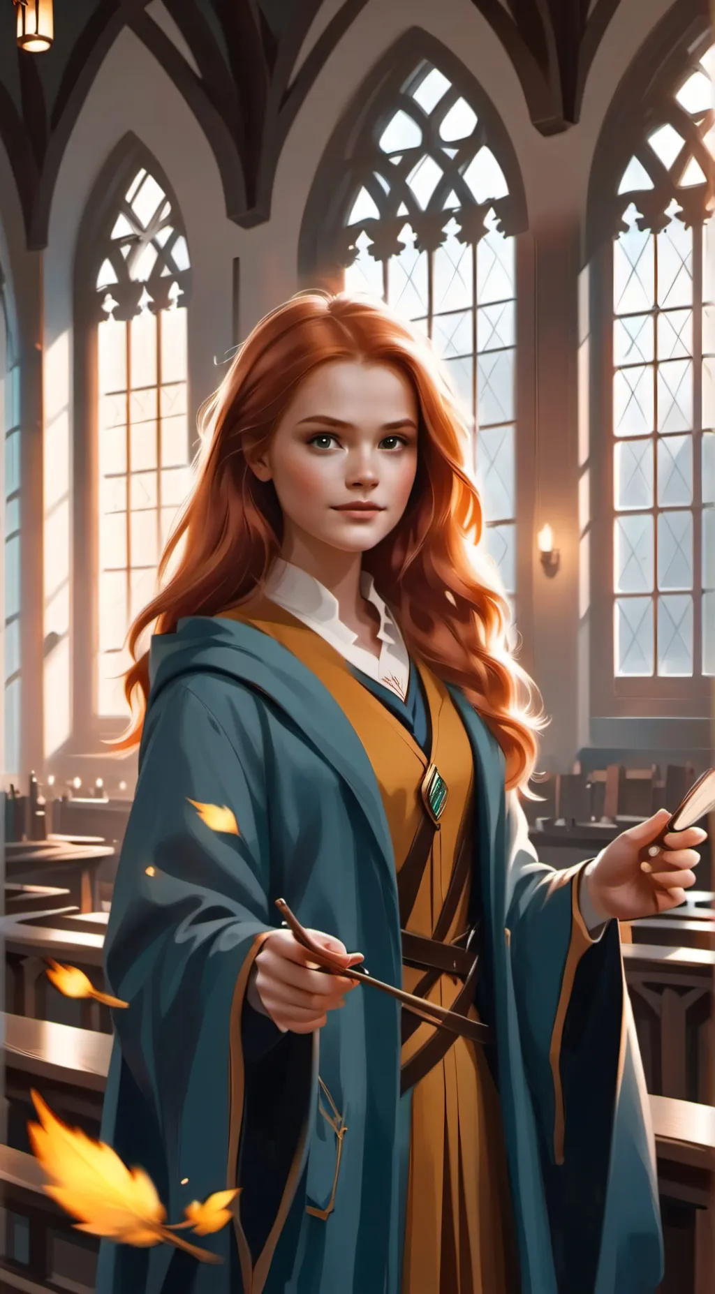 ai character: Ginny Weasley  background
