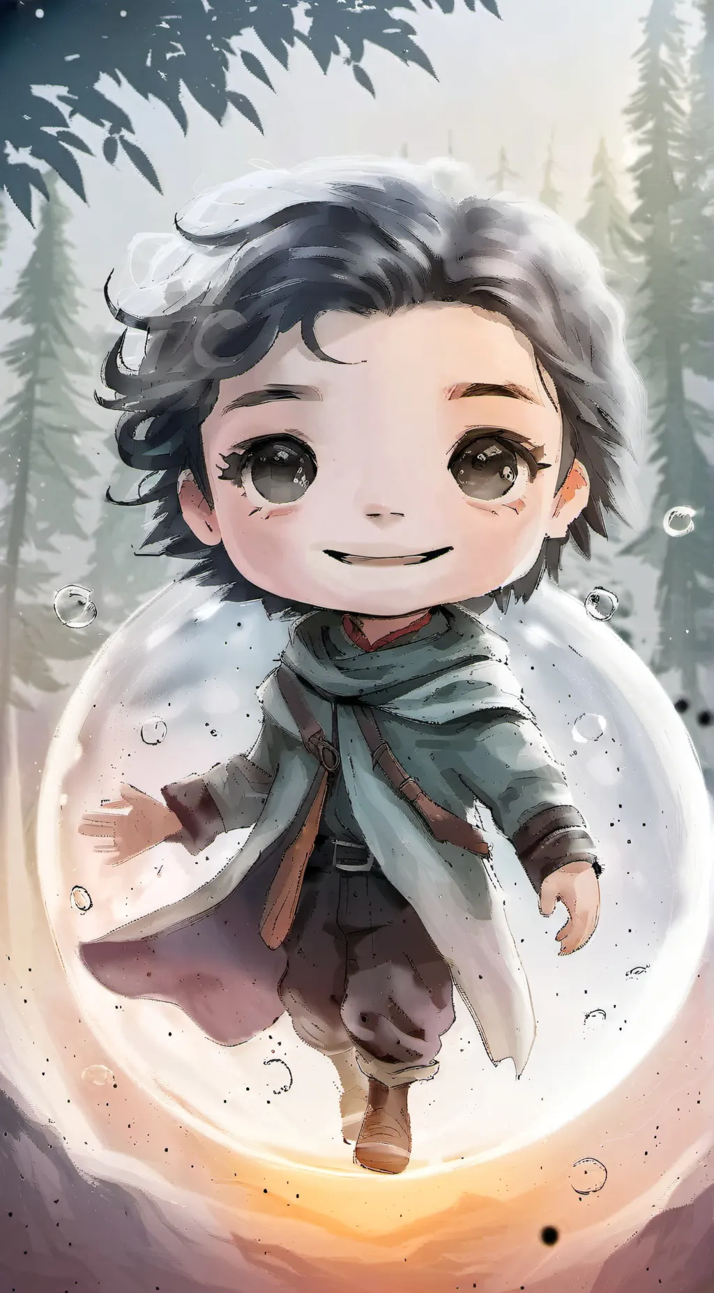 ai character: Bubble  background