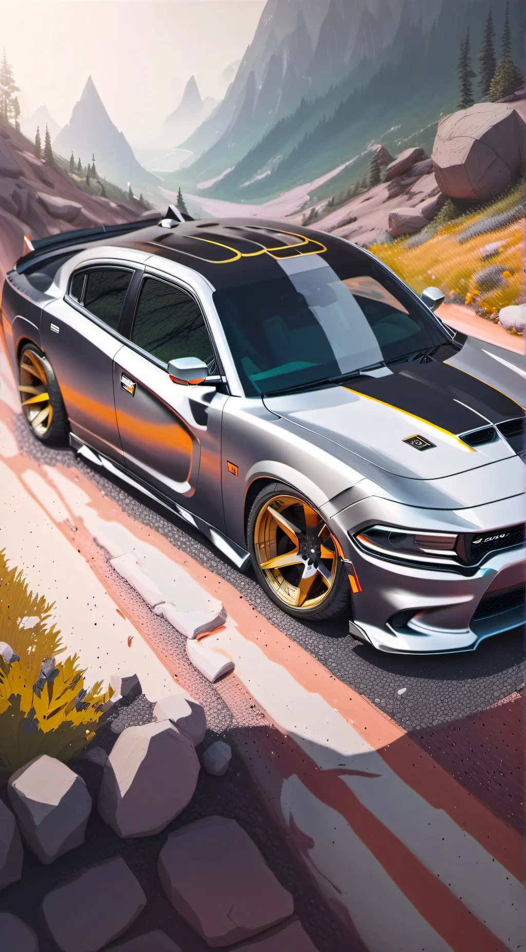 ai character: 2021 dodge charger background