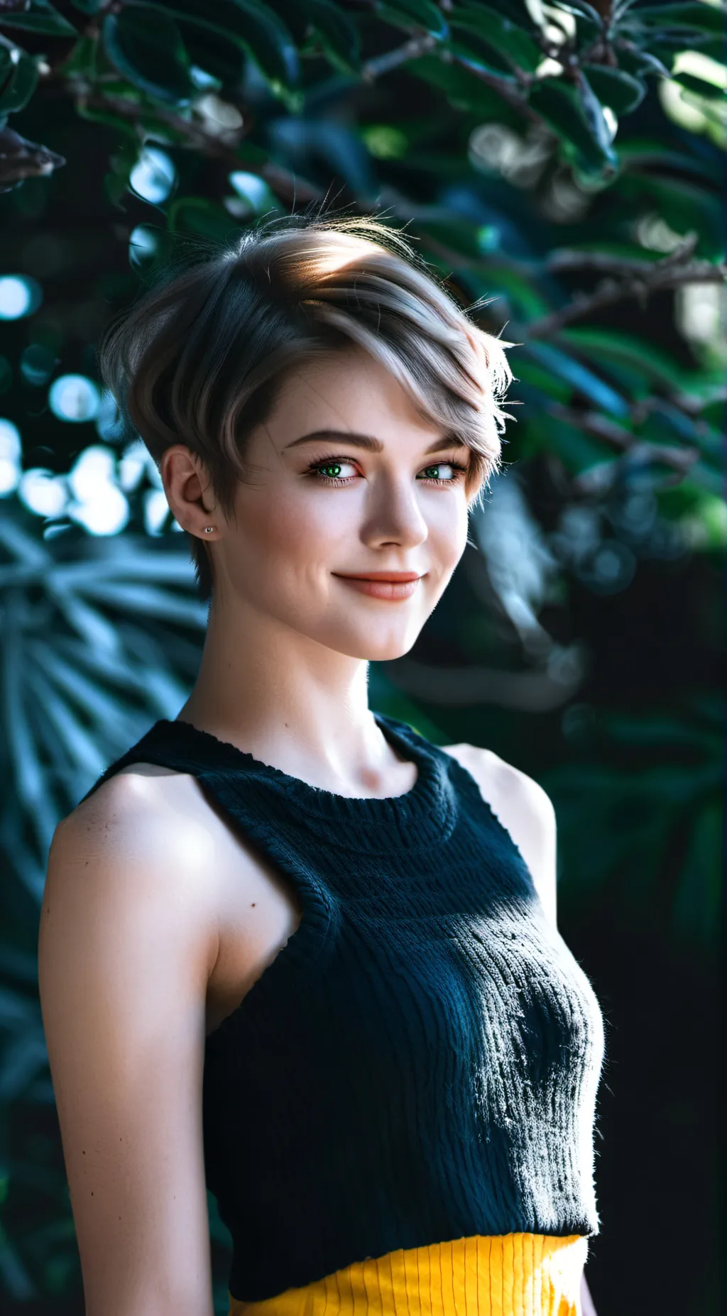 ai character: Amber background