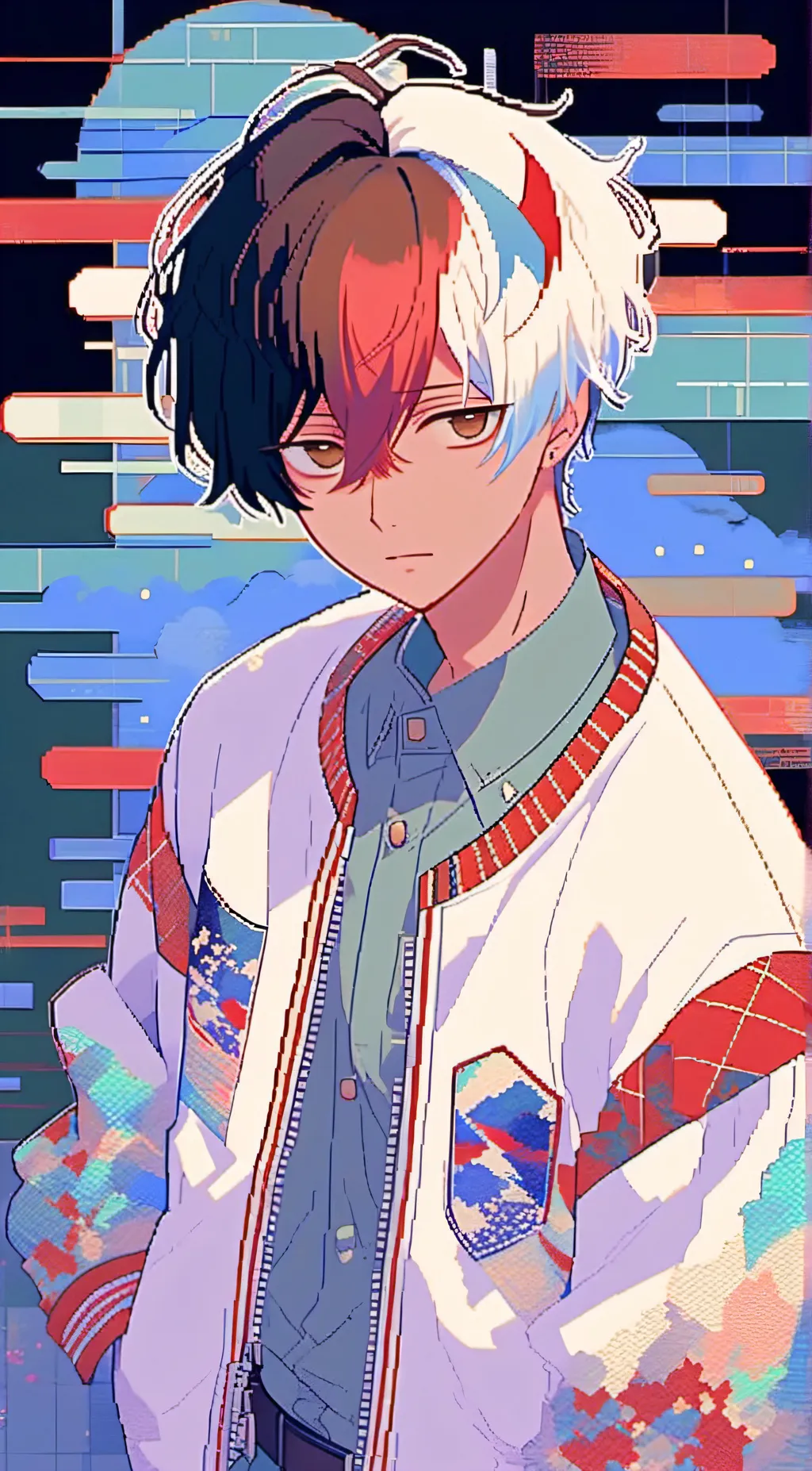 ai character: shoto todoroki background
