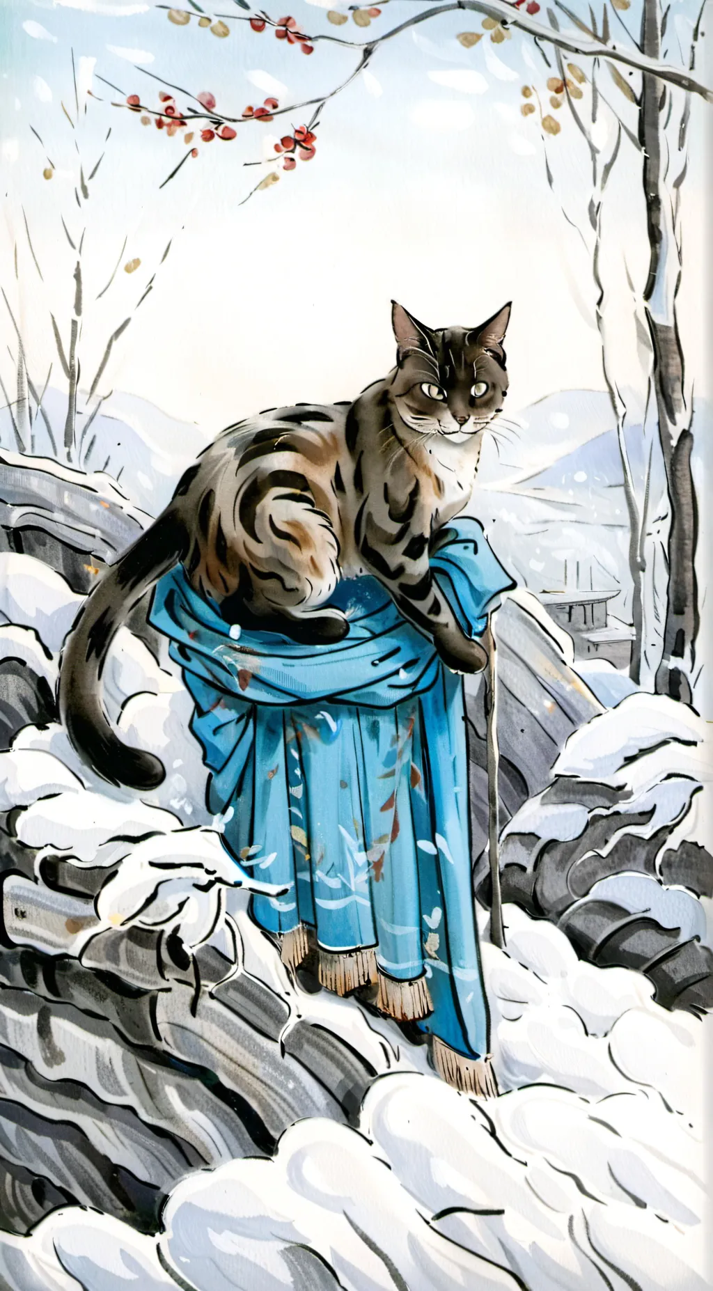 ai character: My cat :p background