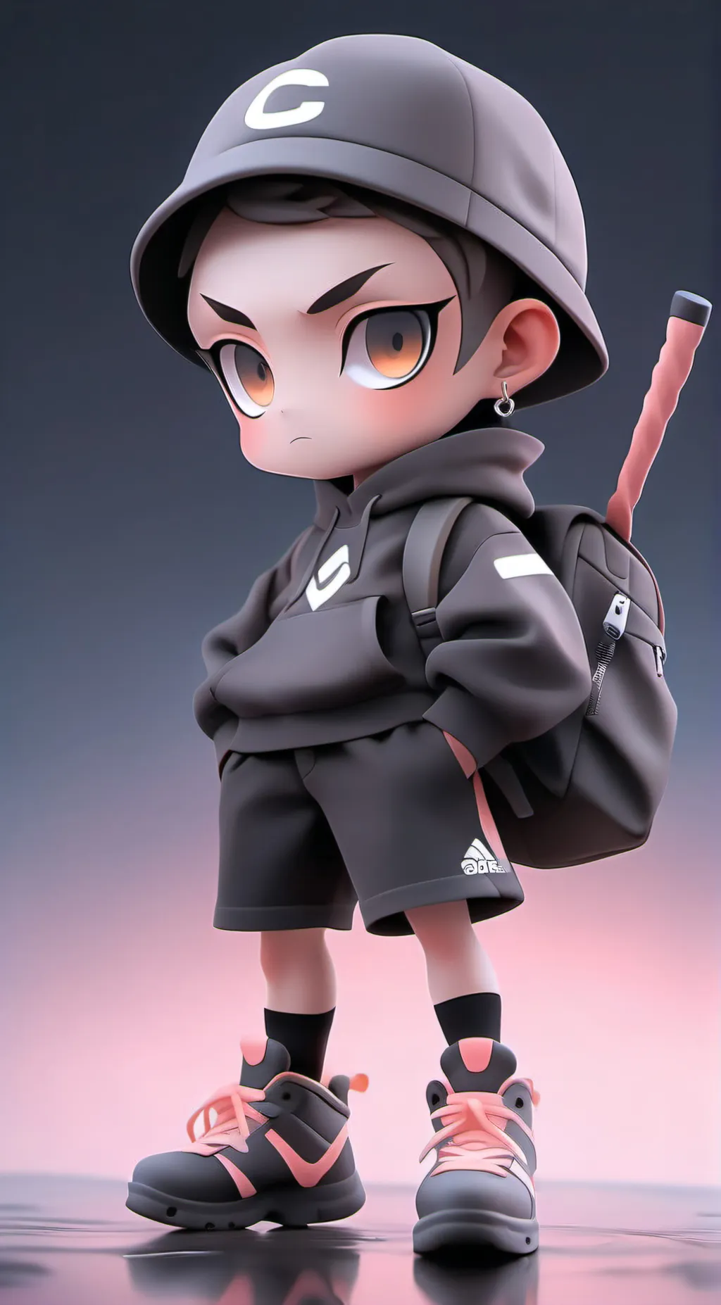 ai character: Like And Follow background