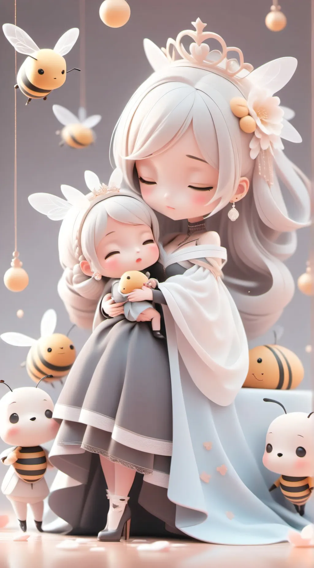 ai character: queen bee background