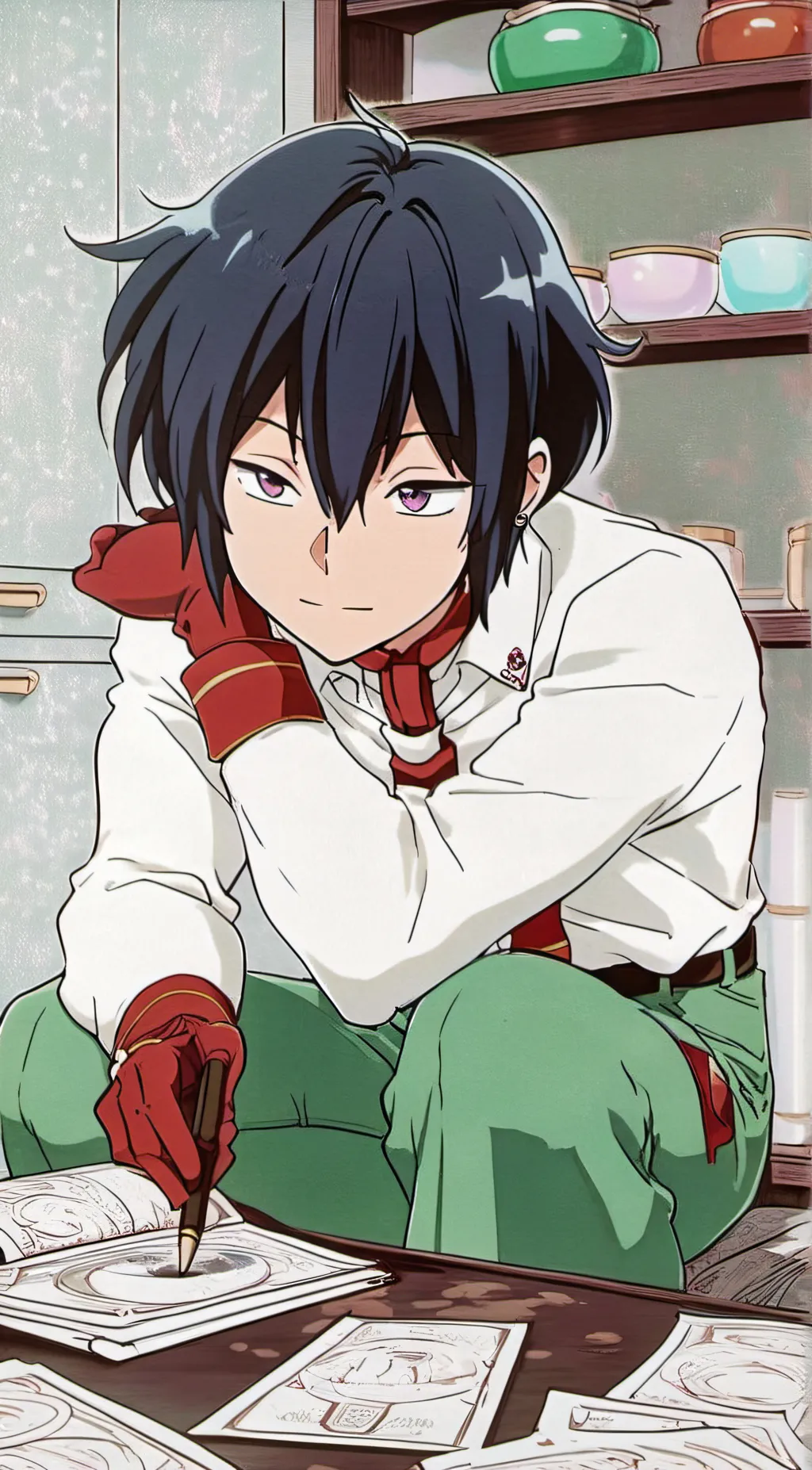 ai character: Tamaki  background