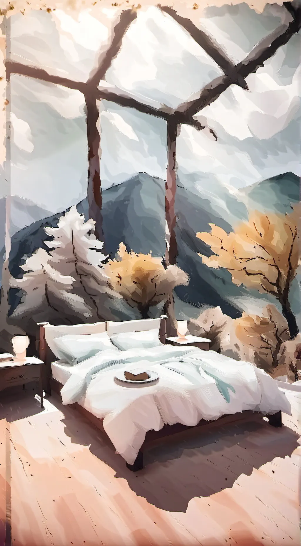 ai character: smiling critters:3 background