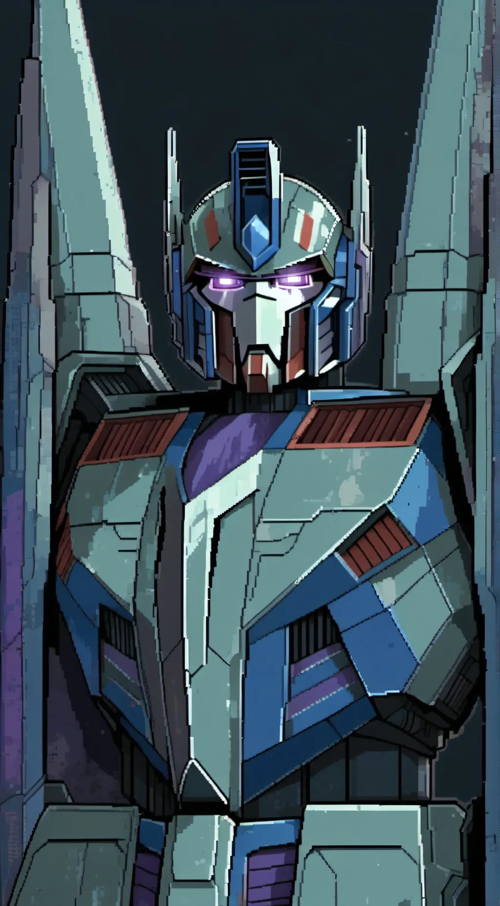 ai character: Violet background