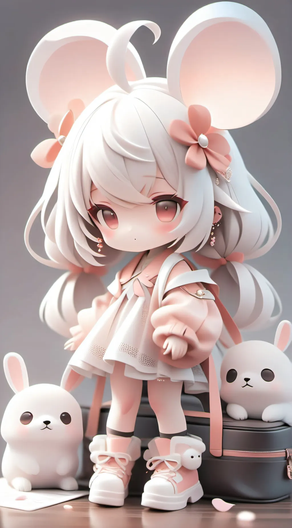 ai character: cute little girl background