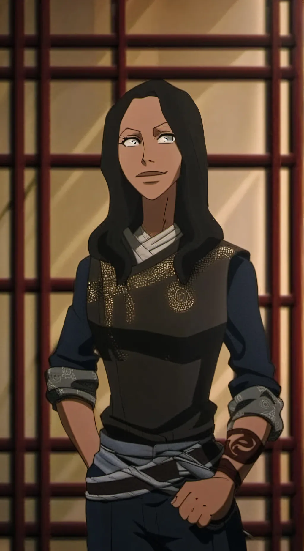 ai character: Luna.  background