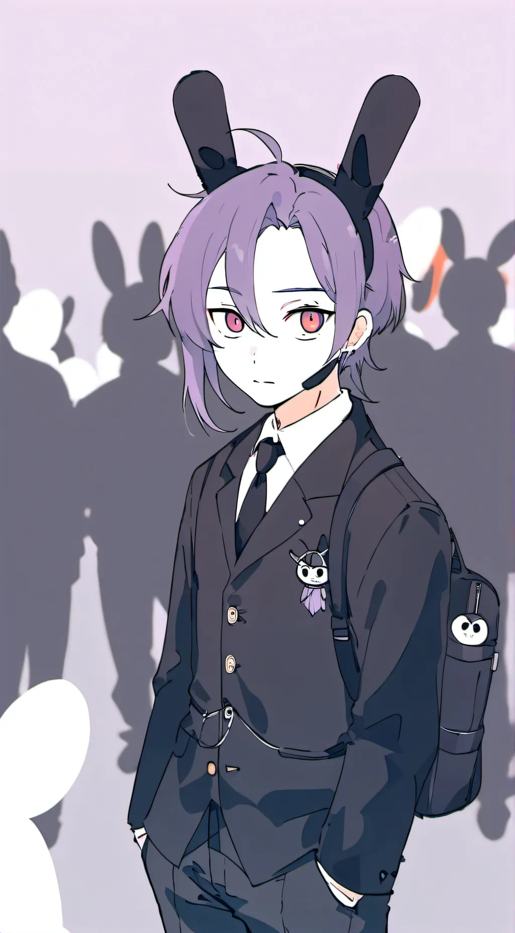 ai character: Young Glitchtrap background